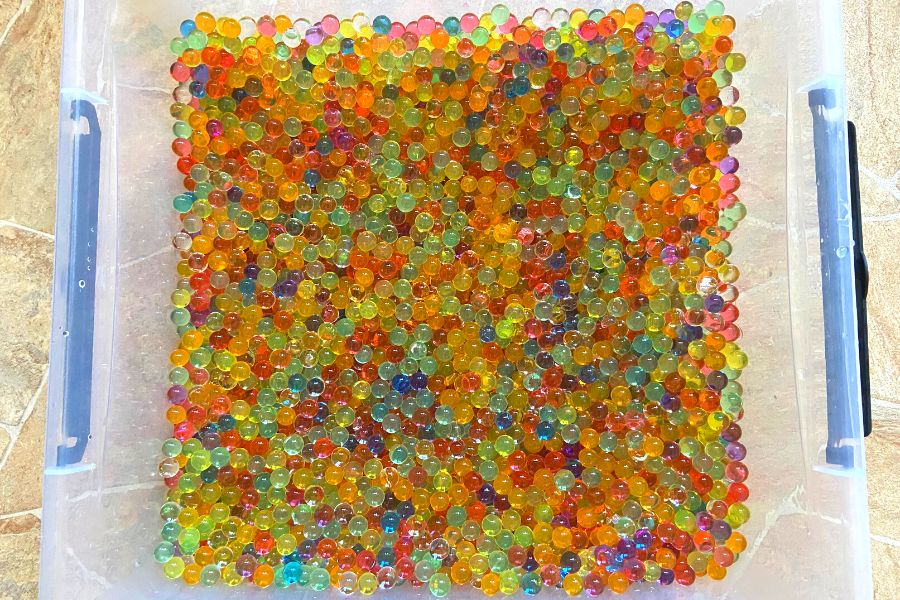Hydrated Orbeez after use