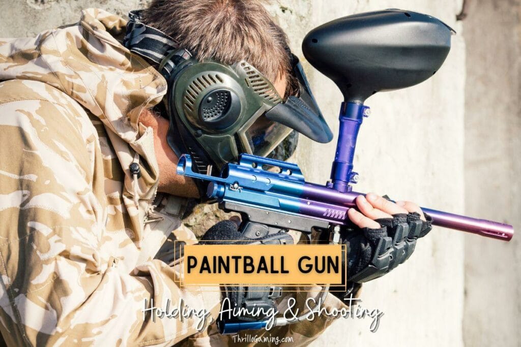Holding, Aiming and Shooting with a Paintball Gun