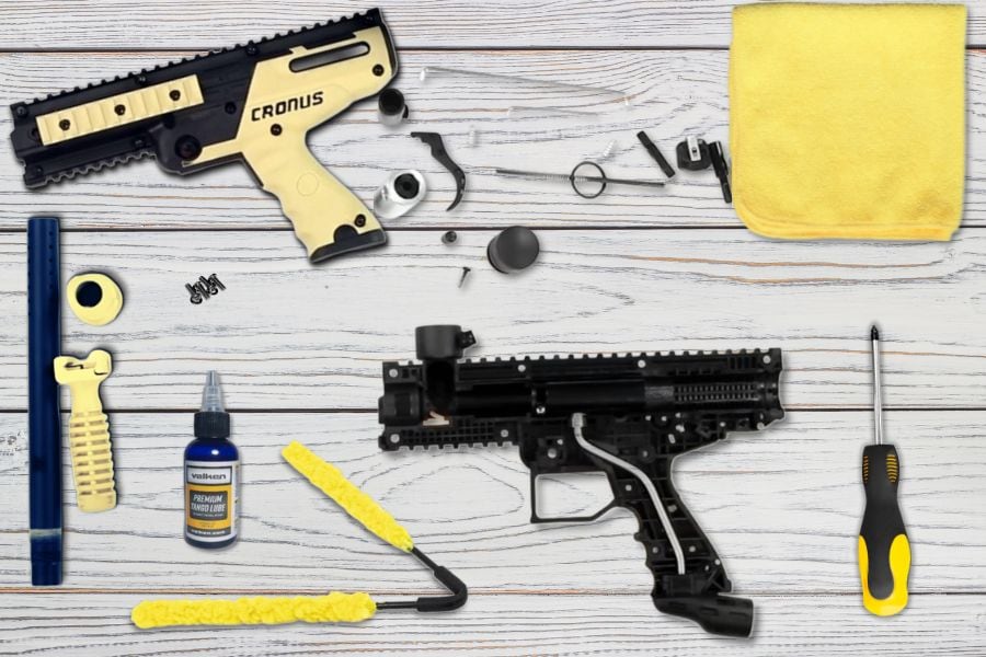 Cleaning and maintaining paintball gun