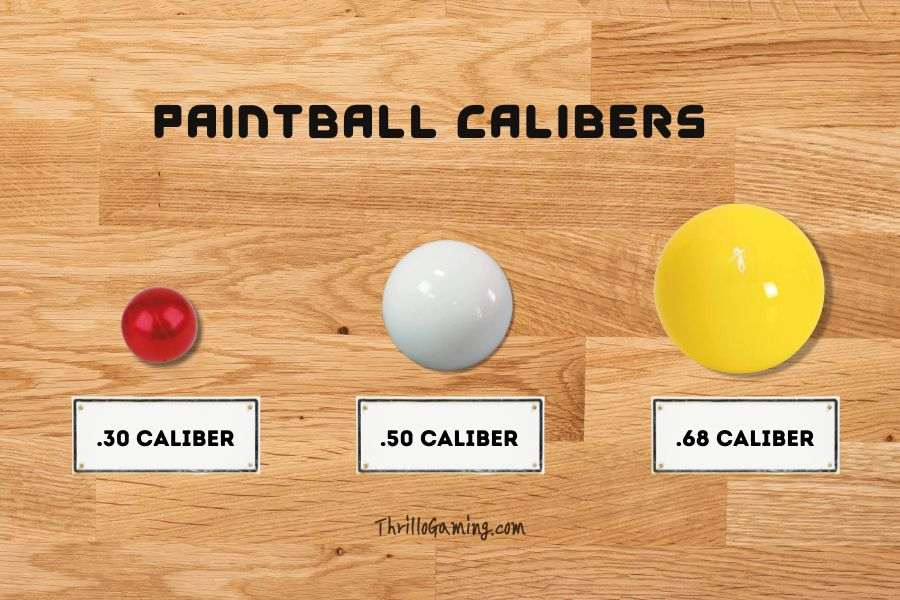 Paintball caliber size