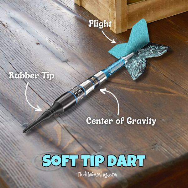 Center of gravity of soft tip dart