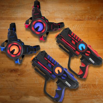 ArmoGear Rechargeable Laser Tag | Laser Tag Guns & Vests Set of 4 with  Digital LED Score