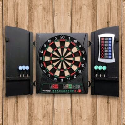 Bullshooter Electronic Dart Board Cabinet Set