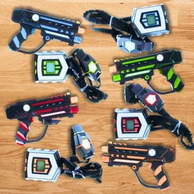 Best Choice Products Set of 4 Laser Tag Blasters, Rechargeable Infrared  Lazer Tag Set with Docking Station, No Vests Needed, Indoor/Outdoor Set for